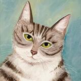 Little Rascal - cat painting 
