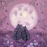 Cats with the strawberry moon