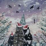 Cat Family at Christmas 