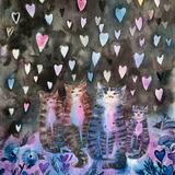 Cat Hearts fine art print 