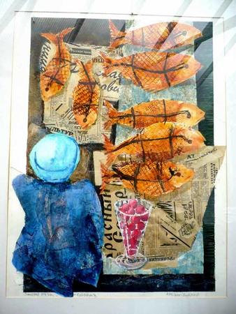 a glass of cranberries and dried fish copy