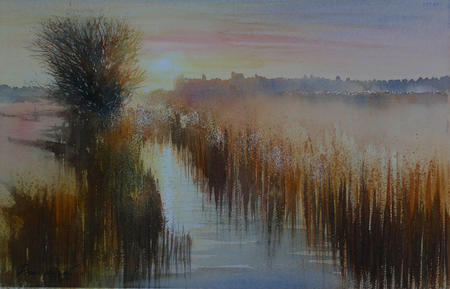 Sunset over the Arun