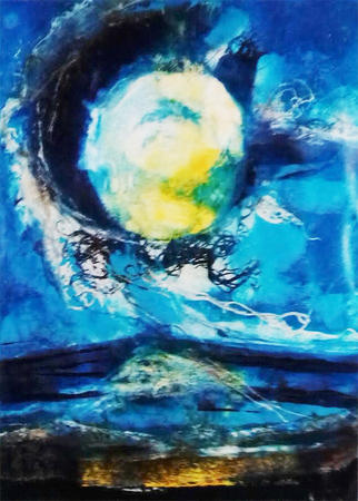 moonlight over the sea