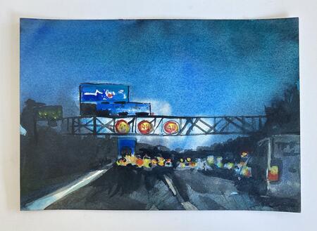 Approaching Queen Elizabeth Bridge