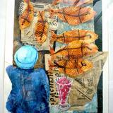 a glass of cranberries and dried fish copy