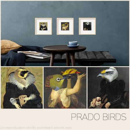 Prado Birds (Triptych)