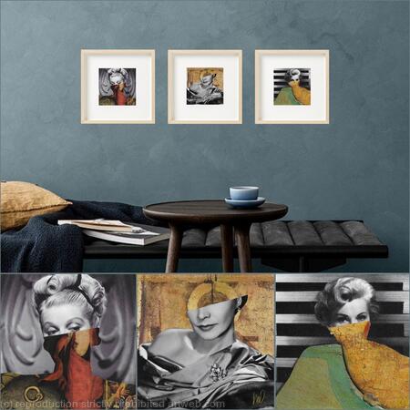 Hollywood Icons, triptych 4