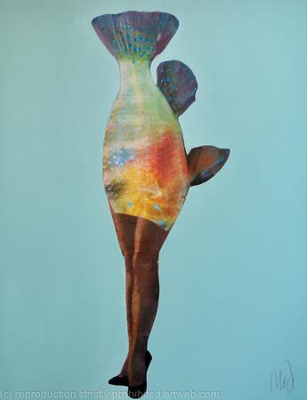 Strange Mermaid in Blue