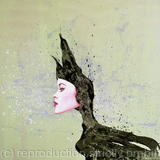 Cat Woman / Grey on Green