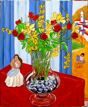 Between red and blue