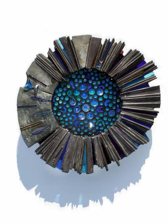 'Splash': bird bath in slate, glass and metal-2011