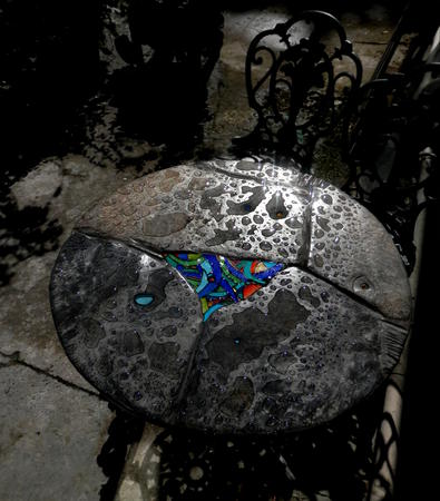 Jane and Anthony's bespoke garden table.