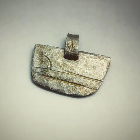 Little Coracle pendant in reclaimed metal