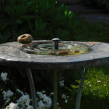 Ripple bird bath side view