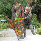 Sorcerer's Hand with the artist