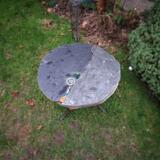  Top view of slate and glass table ref 1