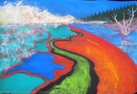 '...and behold! The whole country beyond was smoking with vapor from boiling springs and burning with gasses...' Joseph L. Meek, 1829