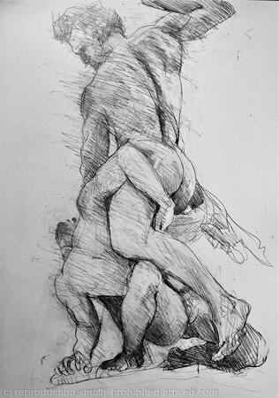 Sampson beats up Philistine