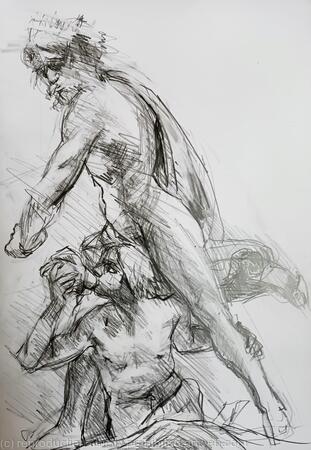 Neptune and Triton side view Bernini V&A