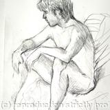 Dean, sitting, elbows on knees