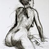 Sophie leaning forward