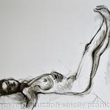 Sophie legs against the wall