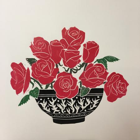 Roses in a Bowl