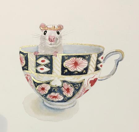 Royal Mouse in Crown Derby