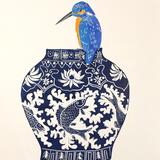 Vase with Kingfisher