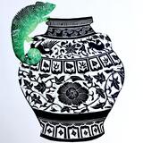 Vase with Chameleon