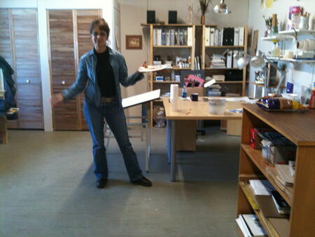 Deb Lavoie in the new studio