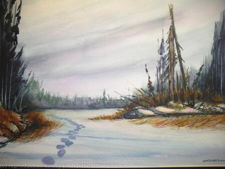 Snowshoeing on Gunflint Lake 2