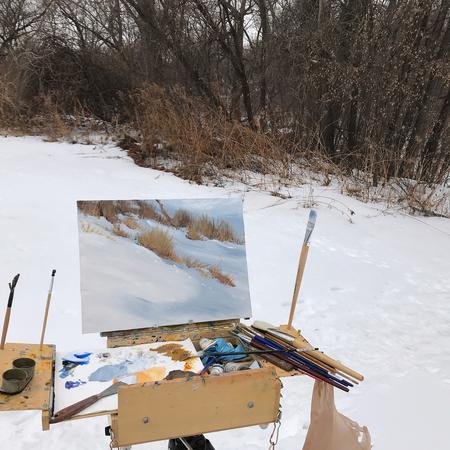 Painting outdoors (plein air)