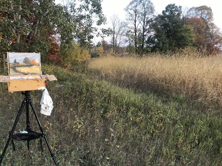 Painting outdoors (en plein air)