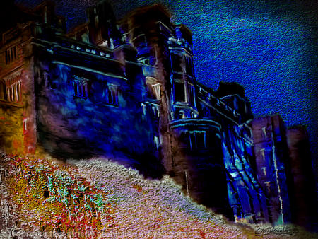 Bamburgh Castle South at Dusk