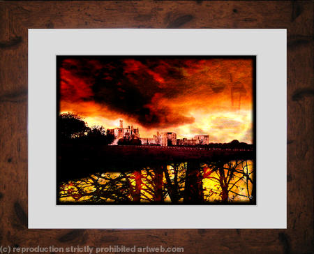 Castle Under Fire (Framed)