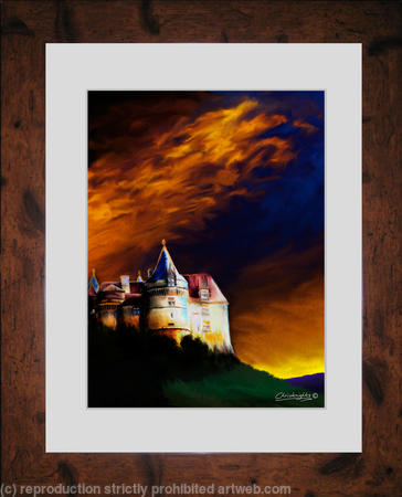 Chateau Au Crepuscule (Framed)