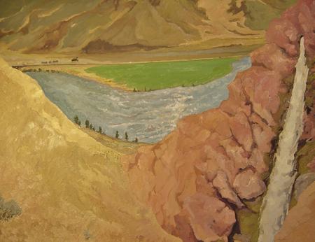 Murray Creek Waterfall, Thompson River And Spences Bridge Church