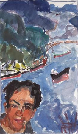 Sketch for the Ignacio's portrait - Burrard Inlet