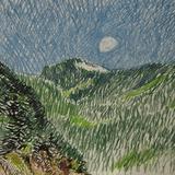 Moon over Fraser Canyon