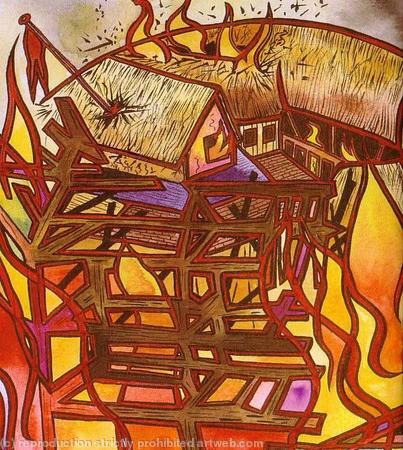 Book: Shakespeare by Christopher Catling (Globe theatre in flames) Channel 4 