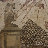 Woodblock King Louis XIV On His Horse,The Louvre Paris