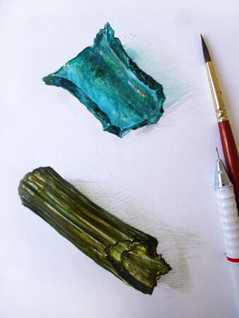 Roman and 18th century glass fragments