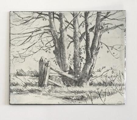 Tree and gate, Lutton