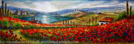 Tuscan Poppy Fields