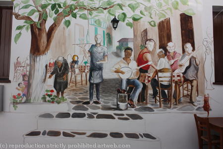 Detail Of Alexandros Taverna Mural