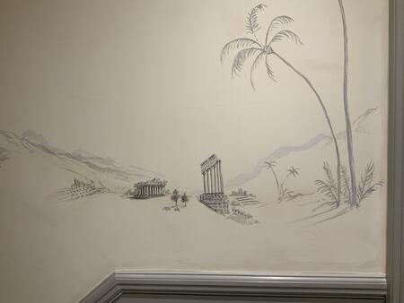 Hallway en grisaille mural 04