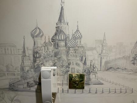 Hallway en grisaille mural 