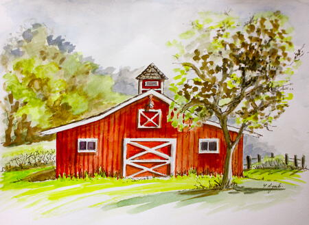 Red Barn Quebec Canada