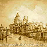 Venice Grand Canal in Sepia